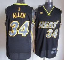 Miami Heat -34 Ray Allen Black Electricity Fashion Stitched NBA Jersey
