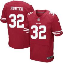 Nike San Francisco 49ers #32 Kendall Hunter Red Team Color Men‘s Stitched NFL Elite Jersey