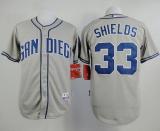 San Diego Padres #33 James Shields Grey Cool Base Stitched MLB Jersey