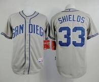 San Diego Padres #33 James Shields Grey Cool Base Stitched MLB Jersey