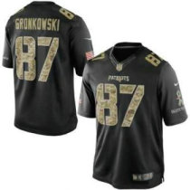 New England Patriots -87 Rob Gronkowski Nike Black Salute To Service Jersey