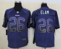 2013 NEW Nike Baltimore Ravens 26 Elam Drift Fashion Purple Elite Jerseys