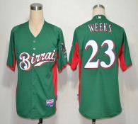 Milwaukee Brewers -23 Rickie Weeks Green Birrai Cool Base Stitched MLB Jersey