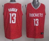 Houston Rockets -13 James Harden Red Crazy Light Stitched NBA Jersey