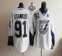 Tampa Bay Lightning -91 Steven Stamkos White 2015 Stanley Cup Stitched NHL Jersey