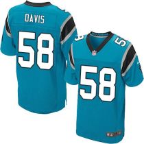 Nike Panthers -58 Thomas Davis Blue Alternate Men's Stitched NFL Elite Jersey
