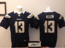 Nike NFL San Diego Chargers #13 Keenan Allen Elite Dark Blue Men’s Stitched Autographed Jersey