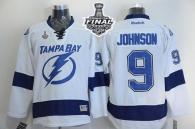 Tampa Bay Lightning -9 Tyler Johnson White 2015 Stanley Cup Stitched NHL Jersey