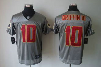 Nike Redskins -10 Robert Griffin III Grey Shadow Stitched NFL Elite Jersey