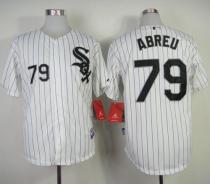 Chicago White Sox -79 Jose Abreu White With Black Strip Stitched MLB Jersey