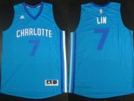 Charlotte Hornets -7 Jeremy Lin Teal Stitched NBA Jersey