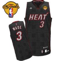 Miami Heat -3 Dwyane Wade Black Rhythm Fashion With Finals Patch Stitched NBA Jersey