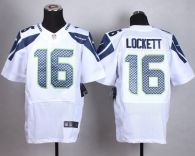 Nike Seattle Seahawks #16 Tyler Lockett White Men‘s Stitched NFL Elite Jersey