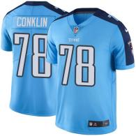 Nike Titans -78 Jack Conklin Light Blue Stitched NFL Color Rush Limited Jersey