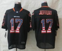 New Nike Chicago Bears -17 Alshon Jeffery USA Flag Fashion Black Elite Jerseys