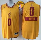 Cleveland Cavaliers -0 Kevin Love Yellow 2014-15 Christmas Day The Finals Patch Stitched NBA Jersey