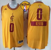 Cleveland Cavaliers -0 Kevin Love Yellow 2014-15 Christmas Day The Finals Patch Stitched NBA Jersey