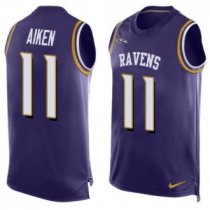 Nike Ravens -11 Kamar Aiken Purple Team Color Stitched NFL Limited Tank Top Jersey