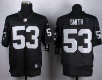 Nike Oakland Raiders #53 Malcolm Smith Black Team Color Men's Stitched NFL Elite Jersey