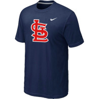 MLB St Louis Cardinals Heathered D Blue Nike Blended T-Shirt