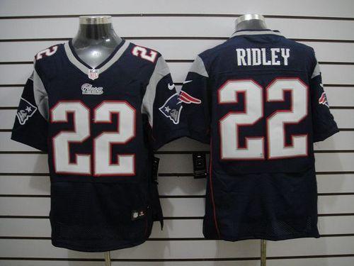 Nike New England Patriots -22 Stevan Ridley Navy Blue Team Color Mens Stitched NFL Elite Jersey