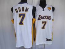 Los Angeles Lakers -7 Lamar Odom Stitched White Final Patch NBA Jersey