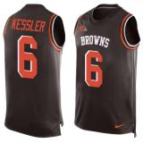 Nike Browns -6 Cody Kessler Brown Team Color Stitched NFL Limited Tank Top Jersey