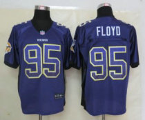 2013 NEW Nike Minnesota Vikings 95 Floyd Drift Fashion Purple Elite Jerseys