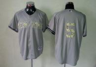 New York Yankees -5 Joe DiMaggio Grey USMC Cool Base Stitched MLB Jersey