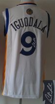 Revolution 30 Autographed Golden State Warriors -9 Andre Iguodala White Stitched NBA Jersey