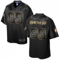 Nike Baltimore Ravens -89 Steve Smith Sr Pro Line Black Gold Collection Stitched NFL Game Jersey