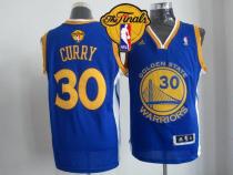 Revolution 30 Golden State Warriors -30 Stephen Curry Blue The Finals Patch Stitched NBA Jersey