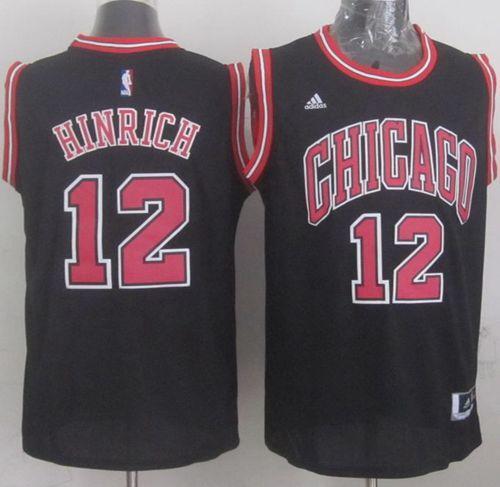 Revolution 30 Chicago Bulls -12 Kirk Hinrich Black Stitched NBA Jersey