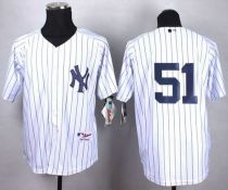 New York Yankees -51 Bernie Williams White Cool Base Stitched MLB Jersey