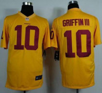 Nike Washington Redskins -10 Robert Griffin III Gold NFL Game Jersey