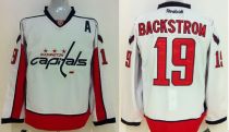 Washington Capitals -19 Nicklas Backstrom Stitched White NHL Jersey