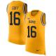 Nike Rams -16 Jared Goff Gold Stitched NFL Limited Rush Tank Top Jersey