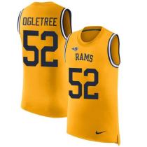 Nike Rams -52 Alec Ogletree Gold Stitched NFL Limited Rush Tank Top Jersey