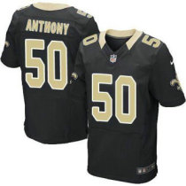 Nike New Orleans Saints -50 Stephone Anthony Black Team Color Stitched NFL Elite jersey