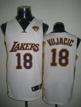 Los Angeles Lakers -18 Sasha Vujacic Stitched White Final Patch NBA Jersey