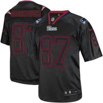 Nike New England Patriots -87 Rob Gronkowski Lights Out Black Mens Stitched NFL Elite Jersey