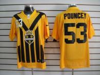 Nike Pittsburgh Steelers #53 Maurkice Pouncey Gold 1933s Throwback Men's Stitched NFL Elite Jersey
