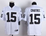 Nike Oakland Raiders #15 Michael Crabtree White Men's Stitched NFL Elite Jersey