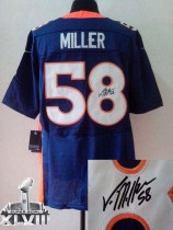 Nike Denver Broncos #58 Von Miller Navy Blue Alternate Super Bowl XLVIII Men's Stitched NFL Elite Au