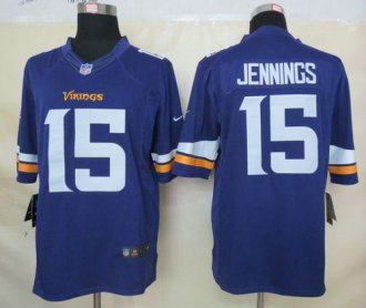 Nike Vikings -15 Greg Jennings Purple Team Color Stitched NFL Limited Jersey