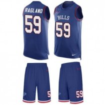 Bills #59 Reggie Ragland Royal Blue Team Color Stitched NFL Limited Tank Top Suit Jersey