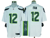 Nike NFL Seattle Seahawks #12 Fan White Men‘s Stitched Elite Autographed Jersey