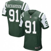 2013 NFL Nike New York Jets -91 Sheldon Richardson Green Jersey(Elite)