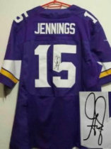 2013 New Minnesota Vikings -15 Greg Jennings Purple Jerseys(Signed Elite)