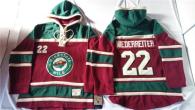 Minnesota Wild -22 Nino Niederreiter Red Sawyer Hooded Sweatshirt Stitched NHL Jersey